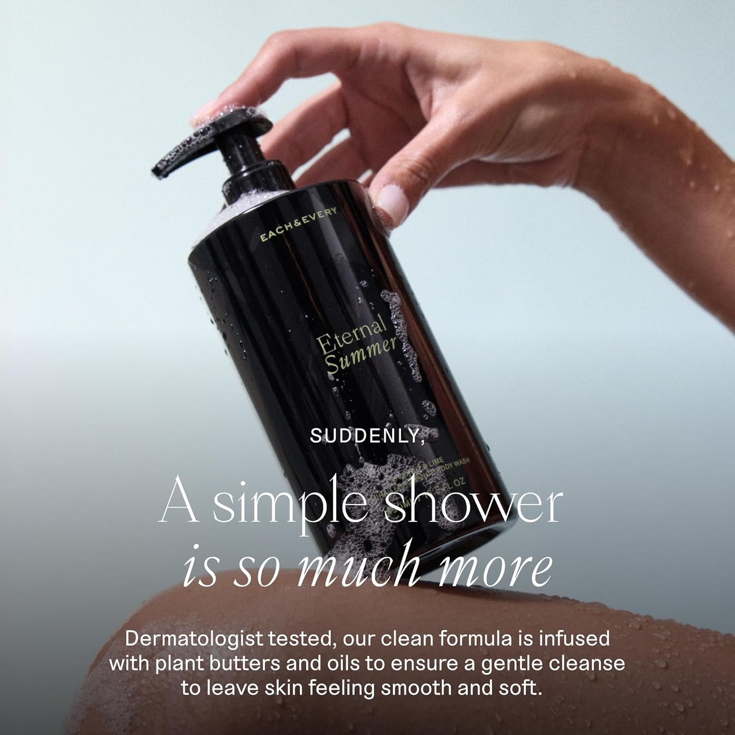 image:imageEach amp Every Body Wash for Women and Men Skin Feels Hydrated Smooth amp Soft Ceramides Lactic Acid AHA amp Moringa Oil 100 Natural Fragrance Gel Eternal Summer Coconut amp Lime 165 Fl OzCoconut Lime
