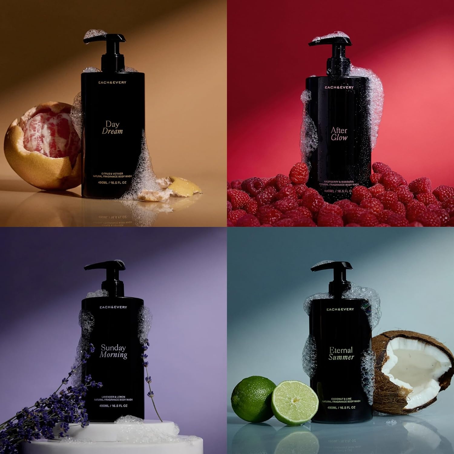 image:imageEach amp Every Body Wash for Women and Men Skin Feels Hydrated Smooth amp Soft Ceramides Lactic Acid AHA amp Moringa Oil 100 Natural Fragrance Gel Eternal Summer Coconut amp Lime 165 Fl OzCoconut Lime
