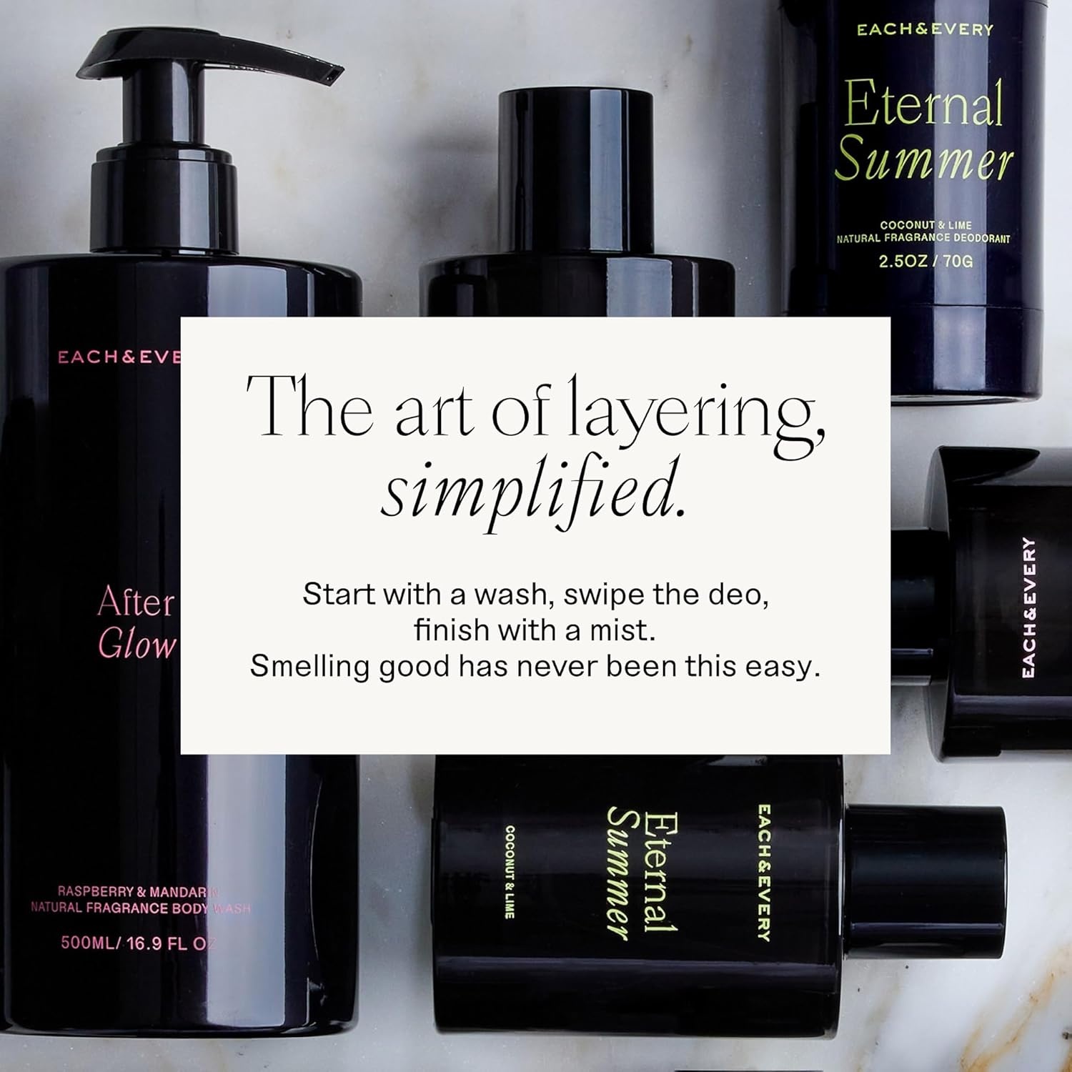 image:imageEach amp Every Body Wash for Women and Men Skin Feels Hydrated Smooth amp Soft Ceramides Lactic Acid AHA amp Moringa Oil 100 Natural Fragrance Gel Eternal Summer Coconut amp Lime 165 Fl OzLavender Lemon