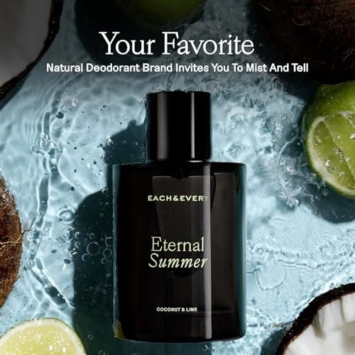 image:imageEach amp Every Eternal Summer Trio Body Wash 165 Fl Oz Hair amp Body Mist Aluminum Free Deodorant 25 oz Hydrating Cleanse Odor Protection amp Fresh Coconut amp Lime Scent
