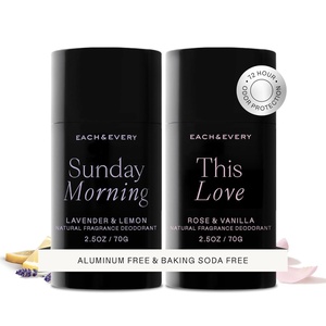Each & Every Aluminum Free Deodorant for Women & Men – Natural Fragrance 72-Hr Odor Protection, Non-Toxic Deodorant for Sensitive Skin, EWG Verified, Baking Soda Free – Cedar & Vanilla 2 Pack, 2.5oz(Lavender & Lemon + Rose & Vanilla)