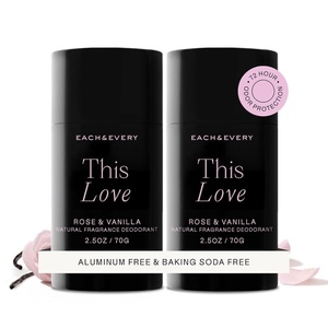 Each & Every Aluminum Free Deodorant for Women & Men – Natural Fragrance 72-Hr Odor Protection, Non-Toxic Deodorant for Sensitive Skin, EWG Verified, Baking Soda Free – Cedar & Vanilla 2 Pack, 2.5oz(This Love – Rose & Vanilla)