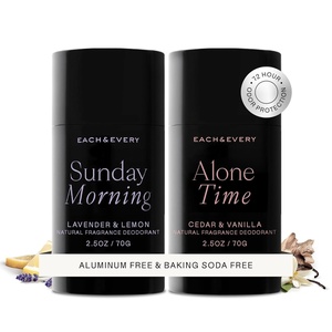 Each & Every Aluminum Free Deodorant for Women & Men – Natural Fragrance 72-Hr Odor Protection, Non-Toxic Deodorant for Sensitive Skin, EWG Verified, Baking Soda Free – Cedar & Vanilla 2 Pack, 2.5oz(Lavender & Lemon + Cedar & Vanilla)