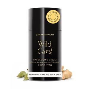 Each & Every Aluminum Free Deodorant for Women & Men – Natural Fragrance 72-Hr Odor Protection, Non-Toxic Deodorant for Sensitive Skin, EWG Verified, Baking Soda Free – Coconut & Lime Scent, 2.5oz(Wild Card – Cardamom & Ginger)