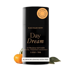 Each & Every Aluminum Free Deodorant for Women & Men – Natural Fragrance 72-Hr Odor Protection, Non-Toxic Deodorant for Sensitive Skin, EWG Verified, Baking Soda Free – Coconut & Lime Scent, 2.5oz(Day Dream – Citrus & Vetiver)