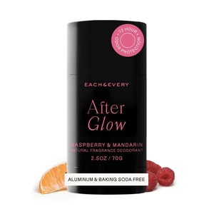 Each & Every Aluminum Free Deodorant for Women & Men – Natural Fragrance 72-Hr Odor Protection, Non-Toxic Deodorant for Sensitive Skin, EWG Verified, Baking Soda Free – Coconut & Lime Scent, 2.5oz(After Glow – Raspberry & Mandarin)