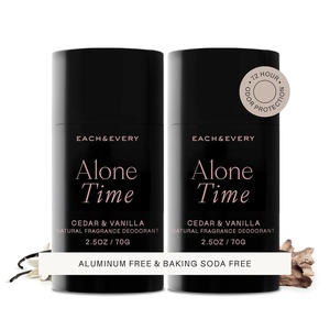 Each & Every Aluminum Free Deodorant for Women & Men – Natural Fragrance 72-Hr Odor Protection, Non-Toxic Deodorant for Sensitive Skin, EWG Verified, Baking Soda Free – Cedar & Vanilla 2 Pack, 2.5oz(Alone Time – Cedar & Vanilla)
