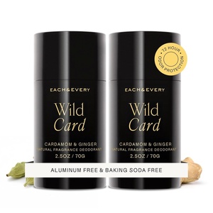 Each & Every Aluminum Free Deodorant for Women & Men – Natural Fragrance 72-Hr Odor Protection, Non-Toxic Deodorant for Sensitive Skin, EWG Verified, Baking Soda Free – Cedar & Vanilla 2 Pack, 2.5oz(Wild Card – Cardamom & Ginger)