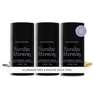 Each & Every Aluminum Free Deodorant for Women & Men – Natural Fragrance All Day Odor Protection, Non-Toxic Deodorant for Sensitive Skin, EWG Verified, Baking Soda Free – Multiple Scents 3 Pack, 2.5oz(Sunday Morning – Lavender & Lemon)