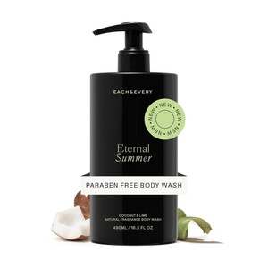 Each & Every Body Wash for Women and Men – Skin Feels Hydrated, Smooth & Soft – Ceramides, Lactic Acid AHA & Moringa Oil – 100% Natural Fragrance Gel – Eternal Summer, Coconut & Lime – 16.5 Fl Oz(Coconut & Lime)
