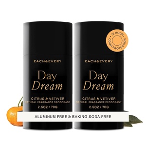 Each & Every Natural Deodorant, Vegan, 2 Pack (2.5oz) | Cucumber & Cypress, Aluminum-Free Deodorant for Women & Men with 72-Hour Odor Protection, Baking Soda-Free Deodorant(Day Dream – Citrus & Vetiver)