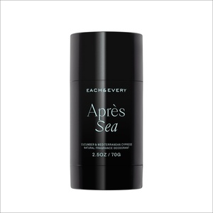 Each & Every Natural Deodorant, Vegan (2.5oz) | Cucumber & Cypress, Aluminum-Free Deodorant for Women & Men with 72-Hour Odor Protection, Baking Soda-Free Deodorant(Apres Sea – Cucumber & Mediterranean Cypress)