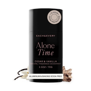 Each & Every Natural Deodorant, Vegan (2.5oz) | Cucumber & Cypress, Aluminum-Free Deodorant for Women & Men with 72-Hour Odor Protection, Baking Soda-Free Deodorant(Alone Time – Cedar & Vanilla)